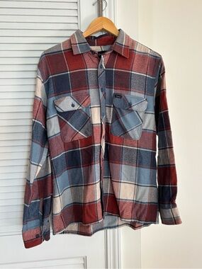 Brixton Red & Blue Plaid Button-Down Shirt